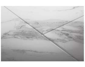 Стол обеденный Бонжур Белый мрамор/Черный