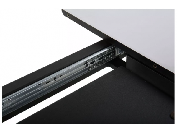 Стол обеденный Бонжур Белый мрамор/Черный