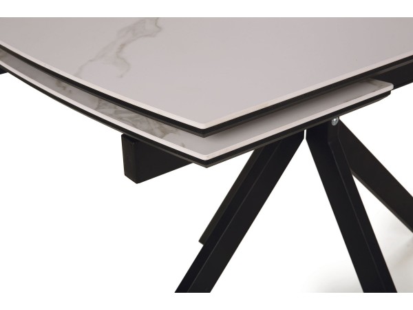 Стол обеденный Комильфо  Керамика Черный мрамор/Металл черный