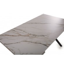  Стол обеденный Либерти GILT WHITE/Металл черный