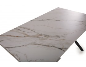  Стол обеденный Либерти GILT WHITE/Металл черный