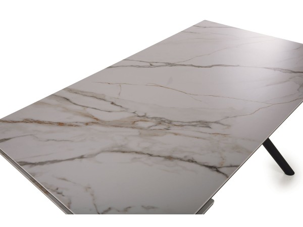  Стол обеденный Либерти GILT WHITE/Металл черный