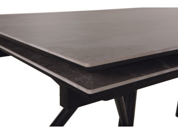  Стол обеденный Либерти Larka Grey/Металл черный