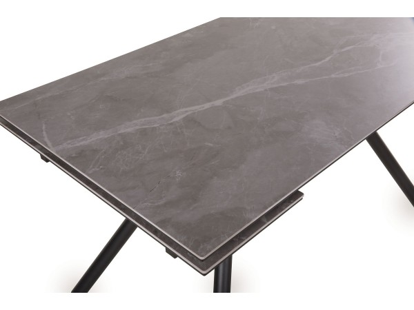  Стол обеденный Либерти Larka Grey/Металл черный