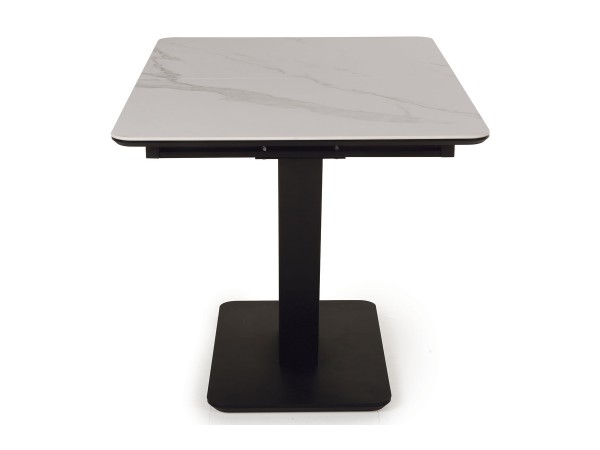 Стол обеденный  Луи Керамика Белый мрамор/Металл Черный