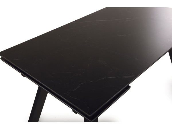  Стол обеденный Морис-2 Керамика Черный мрамор/Металл черный
