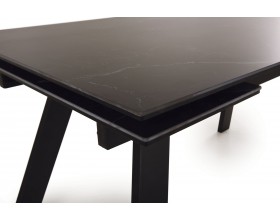 Стол обеденный Морис-2 Керамика Черный мрамор/Металл черный