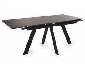 Стол обеденный НЕО-2 Керамика Черный мрамор /Металл Черный