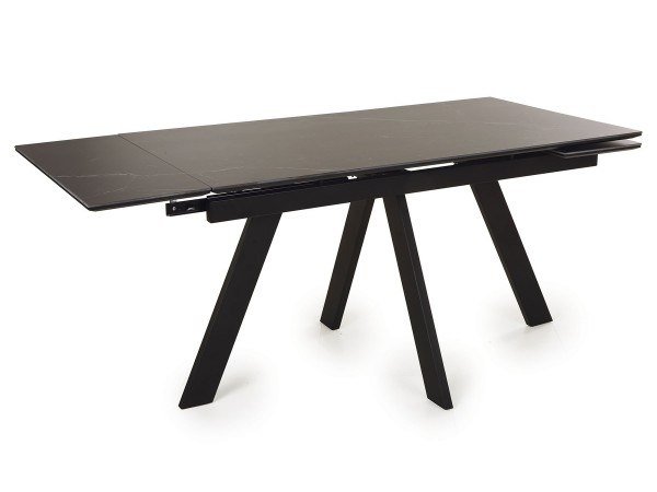  Стол обеденный НЕО-2 Керамика Черный мрамор /Металл Черный