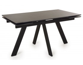 Стол обеденный НЕО-2 Керамика Черный мрамор /Металл Черный