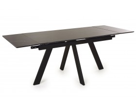 Стол обеденный НЕО-2 Керамика Черный мрамор /Металл Черный