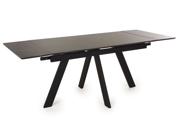  Стол обеденный НЕО-2 Керамика Черный мрамор /Металл Черный