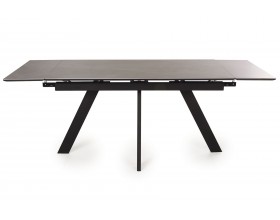 Стол обеденный НЕО-2 Керамика Серый мрамор / Металл Черный