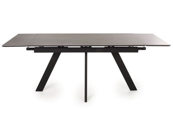  Стол обеденный НЕО-2 Керамика Серый мрамор / Металл Черный