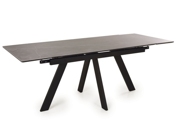  Стол обеденный НЕО-2 Керамика Серый мрамор / Металл Черный