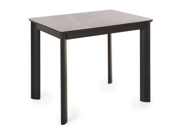   Стол обеденный Тет-а-Тет Керамика Серый мрамор/Металл черный
