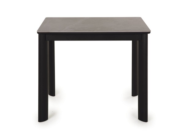   Стол обеденный Тет-а-Тет Керамика Серый мрамор/Металл черный