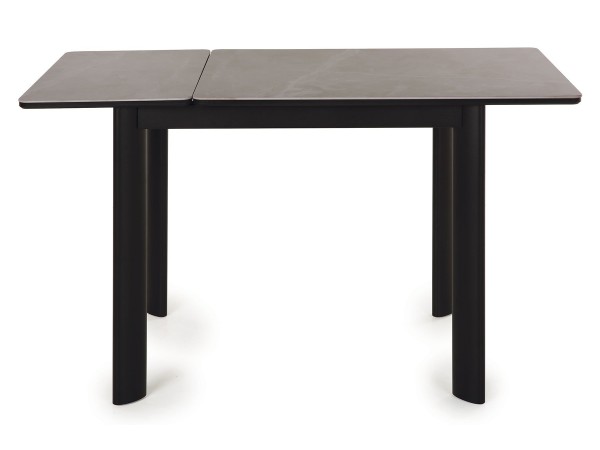   Стол обеденный Тет-а-Тет Керамика Серый мрамор/Металл черный