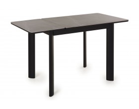 Стол обеденный Тет-а-Тет Керамика Серый мрамор/Металл черный