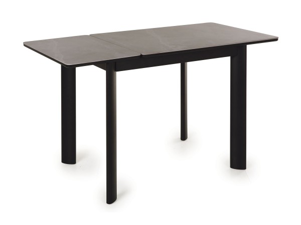   Стол обеденный Тет-а-Тет Керамика Серый мрамор/Металл черный