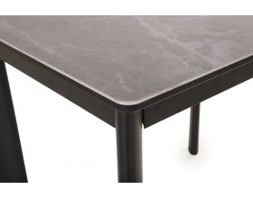 Стол обеденный Тет-а-Тет Керамика Серый мрамор/Металл черный