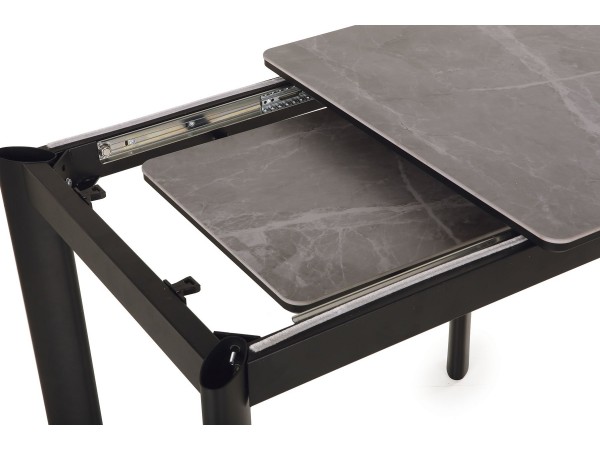   Стол обеденный Тет-а-Тет Керамика Серый мрамор/Металл черный