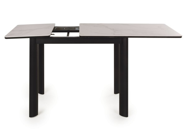   Стол обеденный Тет-а-Тет  КерамикаTOP ALPINE WHITE /Металл черный