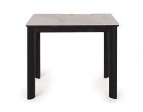 Стол обеденный Тет-а-Тет  КерамикаTOP ALPINE WHITE /Металл черный