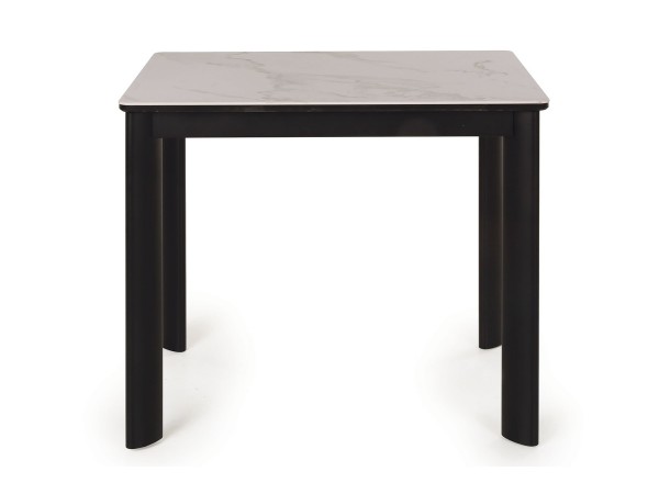   Стол обеденный Тет-а-Тет  КерамикаTOP ALPINE WHITE /Металл черный