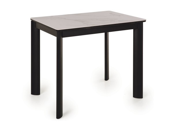   Стол обеденный Тет-а-Тет  КерамикаTOP ALPINE WHITE /Металл черный