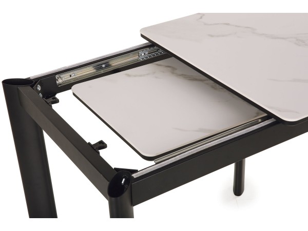   Стол обеденный Тет-а-Тет  КерамикаTOP ALPINE WHITE /Металл черный