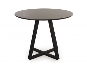 Стол обеденный Юпитер ОБСИДИАН/Металл Черный