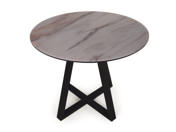 Стол обеденный Юпитер Оптивайт фотопечать Калакатта (421838113)/Металл Черный