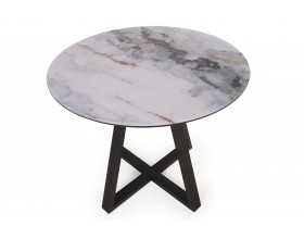 Стол обеденный Юпитер Оптивайт фотопечать Флюид (2294512623)/Металл Черный