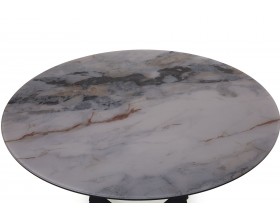 Стол обеденный Юпитер Оптивайт фотопечать Флюид (2294512623)/Металл Черный