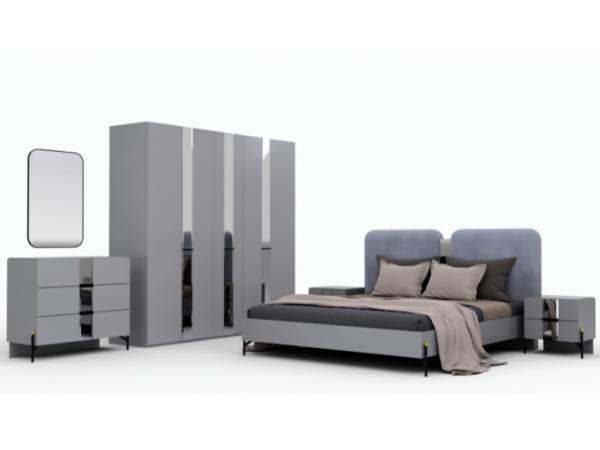 Набор мебели для спальни Рози (Дезире-5) серая 