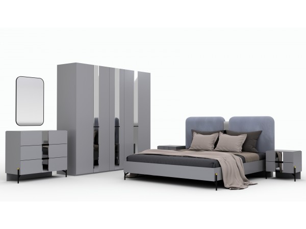 Набор мебели для спальни Рози (Дезире-5) серая 