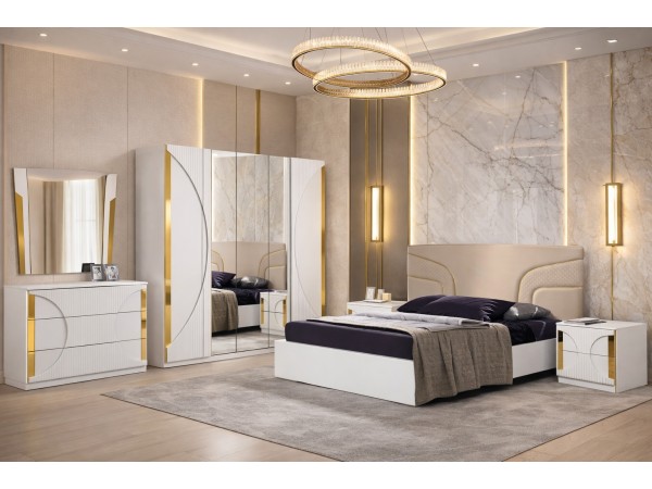 Набор мебели для спальни Италия (Каталея-5) белая 