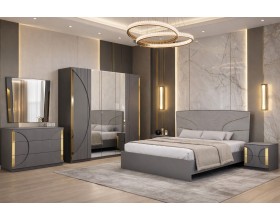 Набор мебели для спальни Италия (Каталея-5) серая 