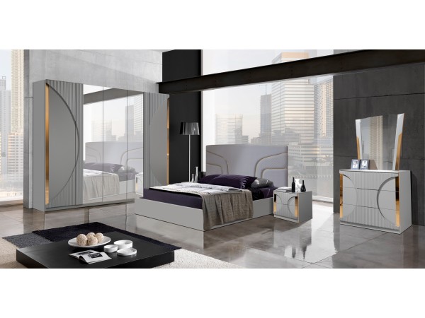 Набор мебели для спальни Италия (Каталея-5) серая 