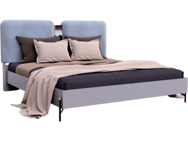 Кровать СК 004-03 серии Рози (Дезире) серая ширина спального места 180 см 
