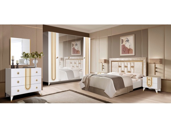 Кровать СП 041-02 серии Реал (Монреаль) белая ширина спального места 180 см 