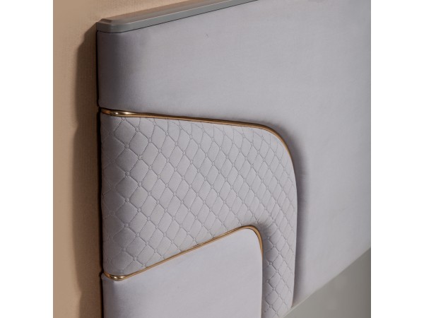 Кровать СП 046-02 серии Италия "Каталея" серая ширина спального места 180 см 