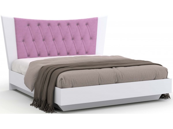 Кровать СП 030-02 серии Виол "Теона-4" белая ширина спального места 180 см 