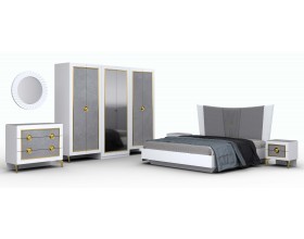 Кровать СК 003-02 серии Виол "Теона-6" белая ширина спального места 180 см 