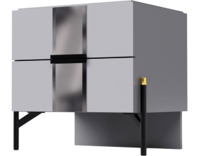 Тумба СК 004-07 серии "Дезире" серая         