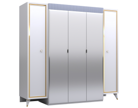 Шкаф 5-ти створчатый СП 042-01 "Торонто" белый