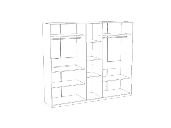 Шкаф 5-ти створчатый СП 046-01 "Каталея" серый