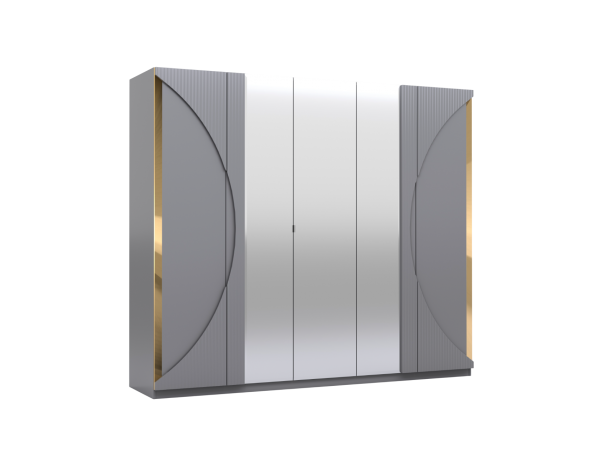 Шкаф 5-ти створчатый СП 046-01 "Каталея" серый