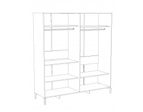 Шкаф 4-створчатый СП 030-01 Виол "Теона-4" белый